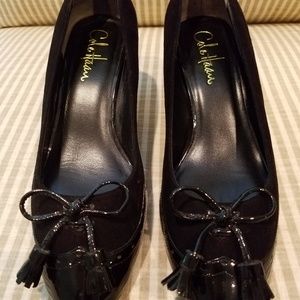 Cole Haan - Patent and Suede Tasseled Pump - 6B